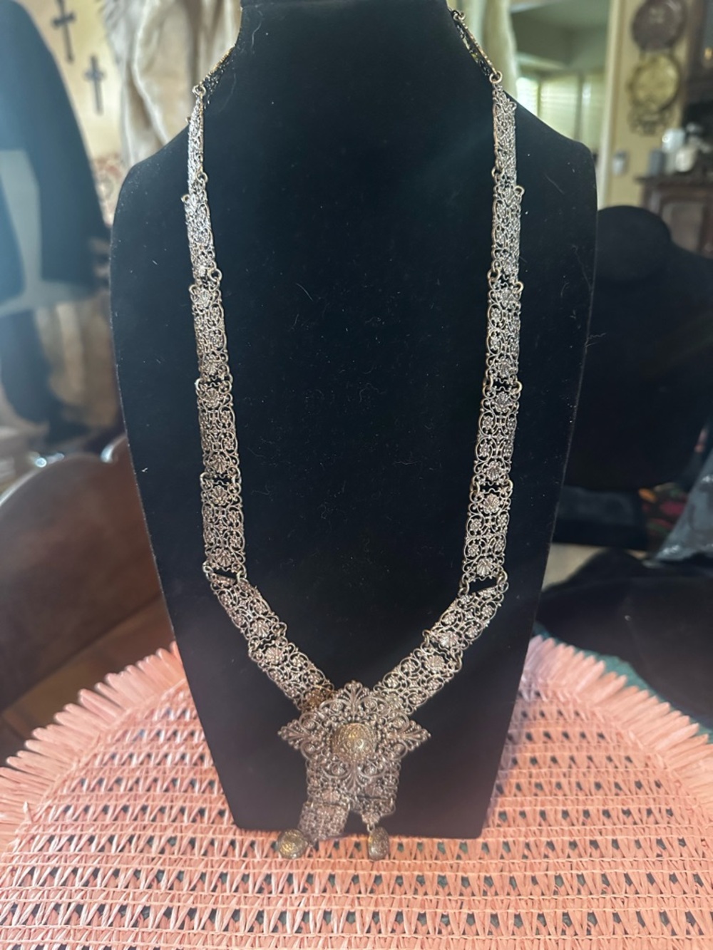 Antique Filigree European Necklace